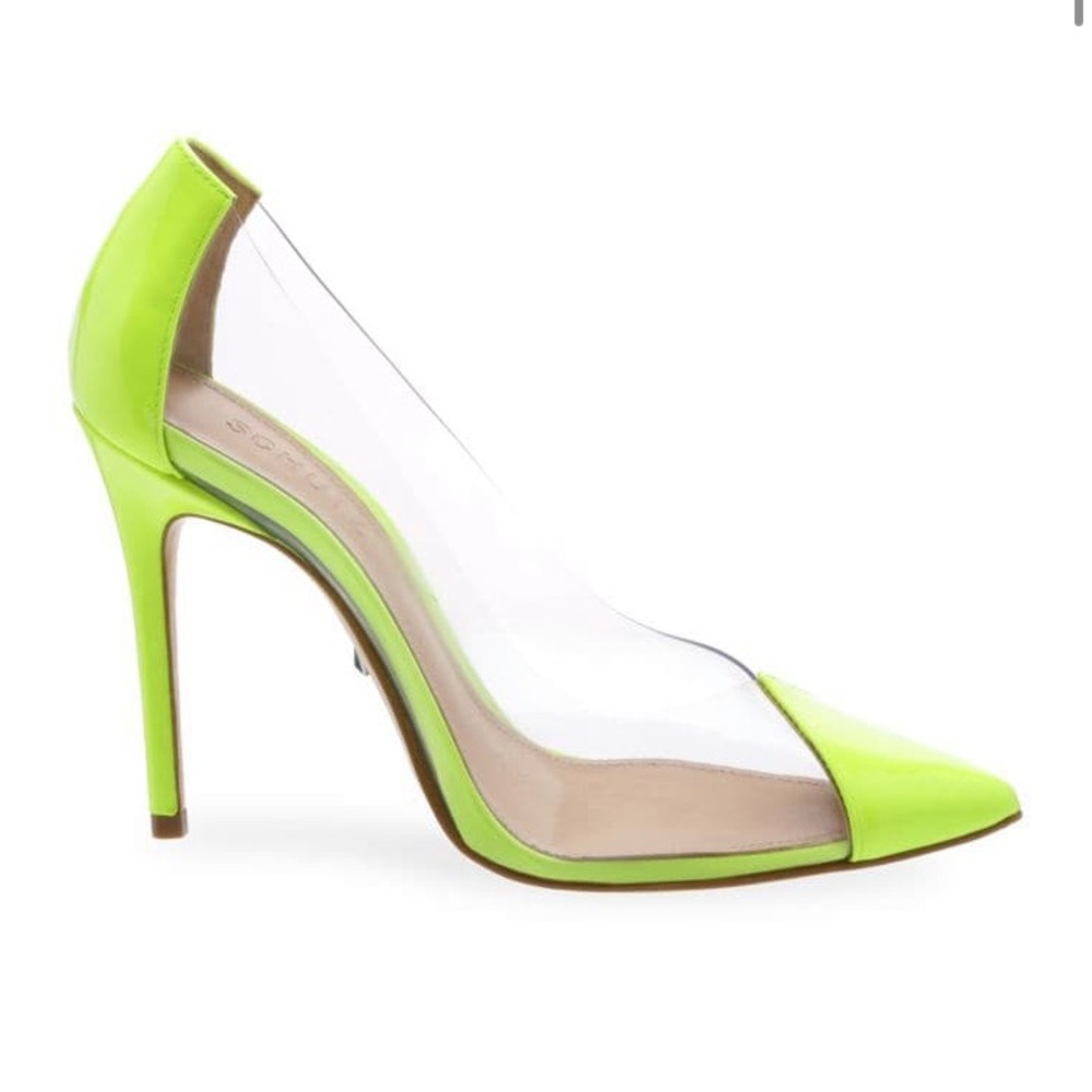 Schutz Cendi Vinyl & Neon Leather Pumps